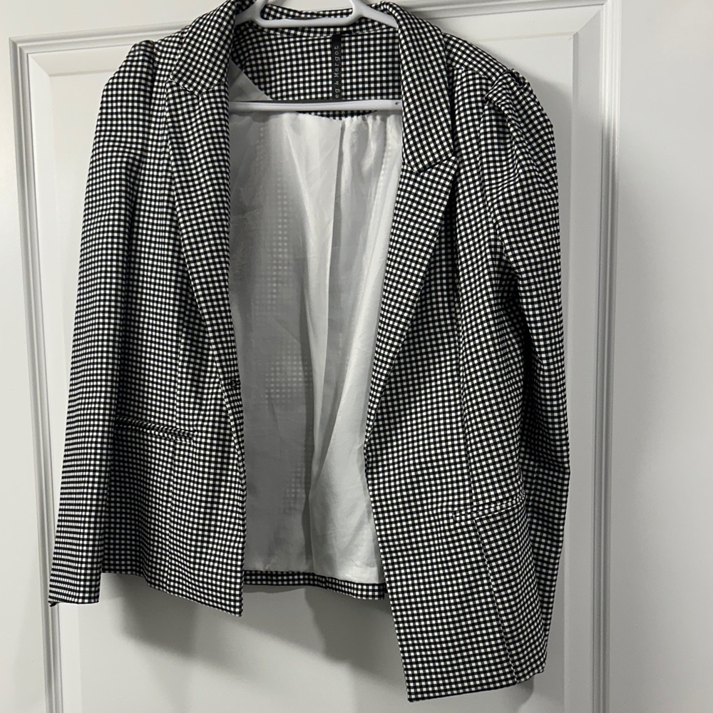 Classic Black and White Women's Blazer